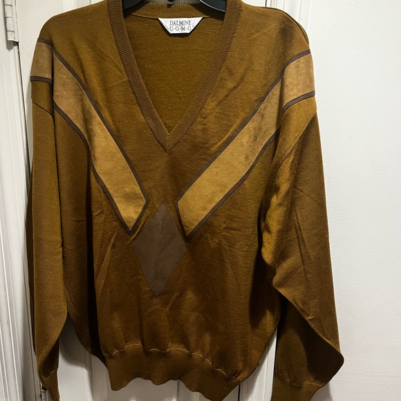 Dalmine UOMO Italian wool v-neck sweater - Picture 5 of 11